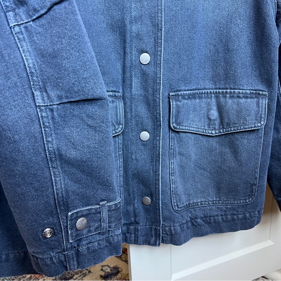 Madewell Denim chore Jacket Hodgeman Wash with corduroy, barn utility jacket - Picture 6 of 11